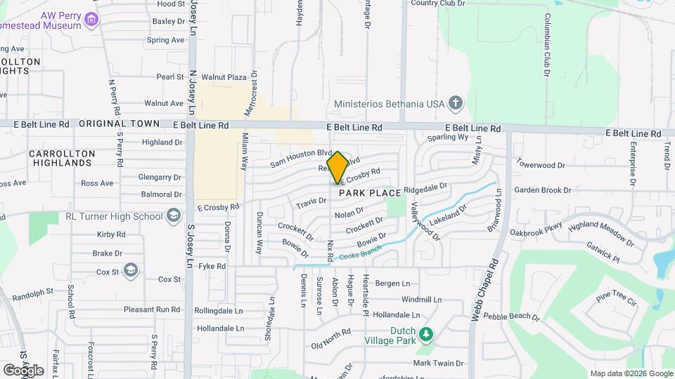 2202 East Crosby Road Map and Location Details