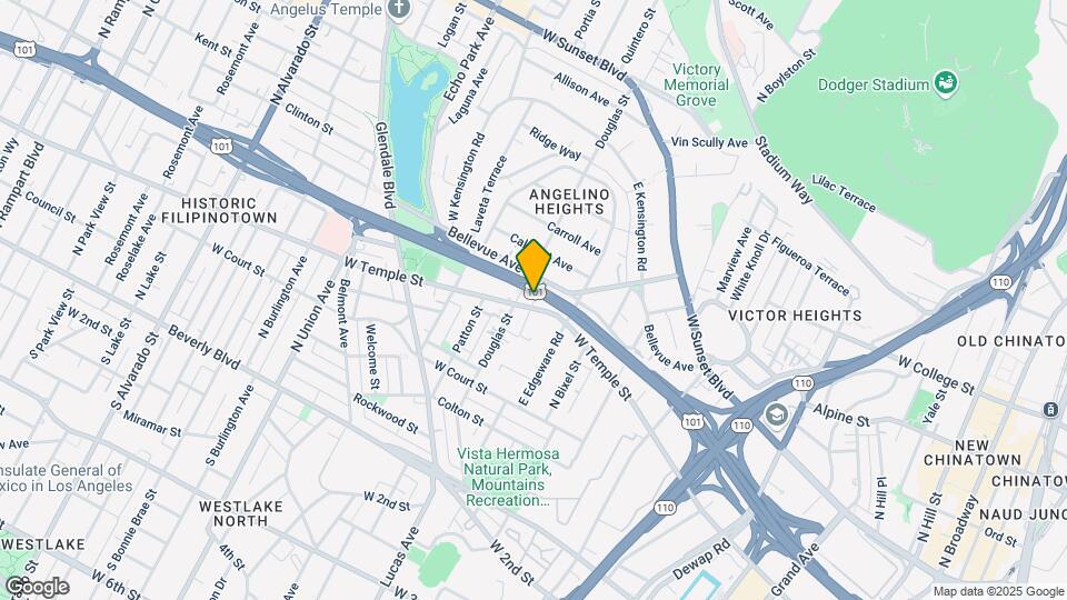 1343 W Temple St Mapa y Detalles de la Ubicación