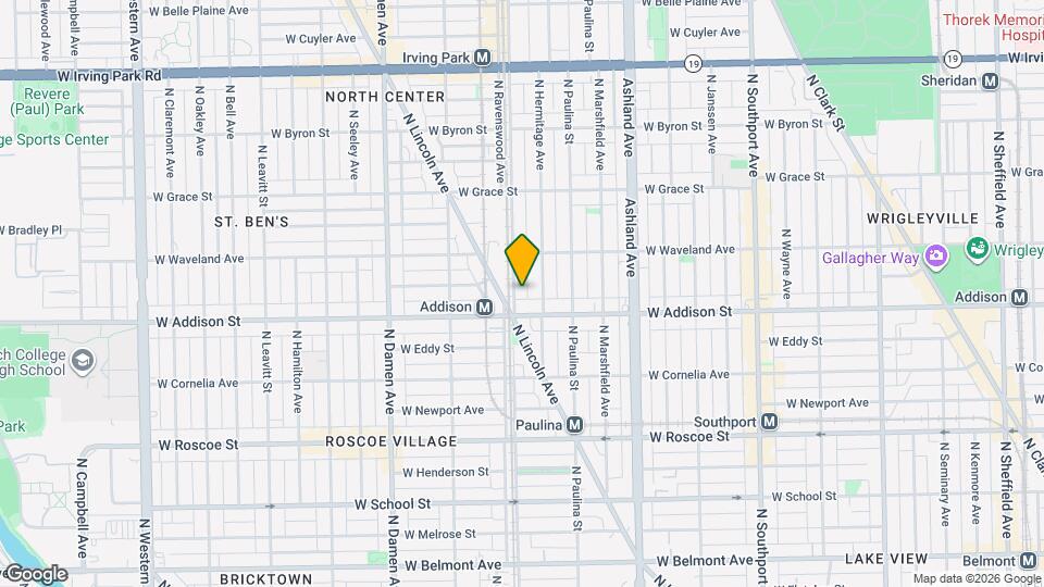 3621 N Ravenswood Ave, Unit Unit 1 Map and Location Details