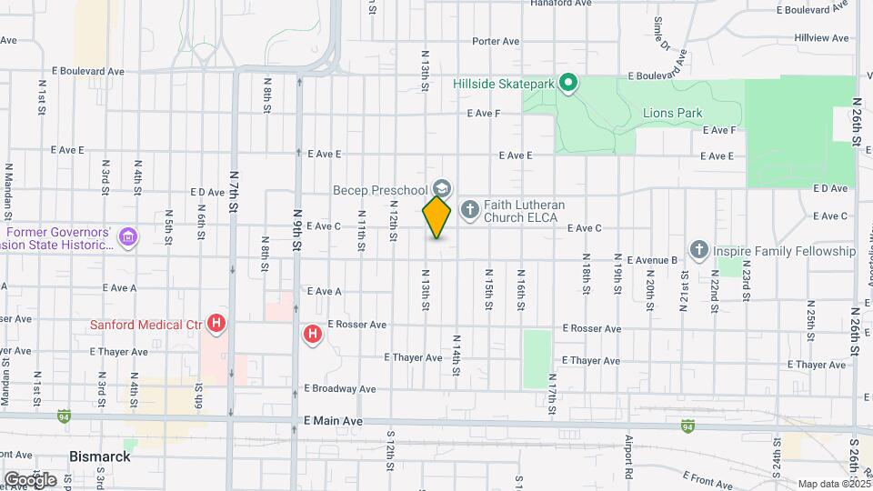 609 N 13th St Map and Location Details