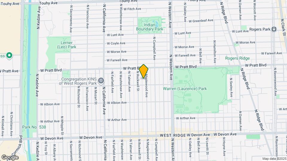 6712 N Maplewood Ave Map and Location Details