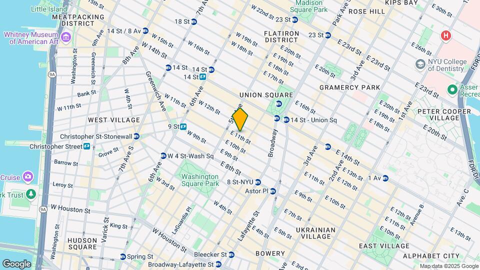 25 E 11th St Map and Location Details