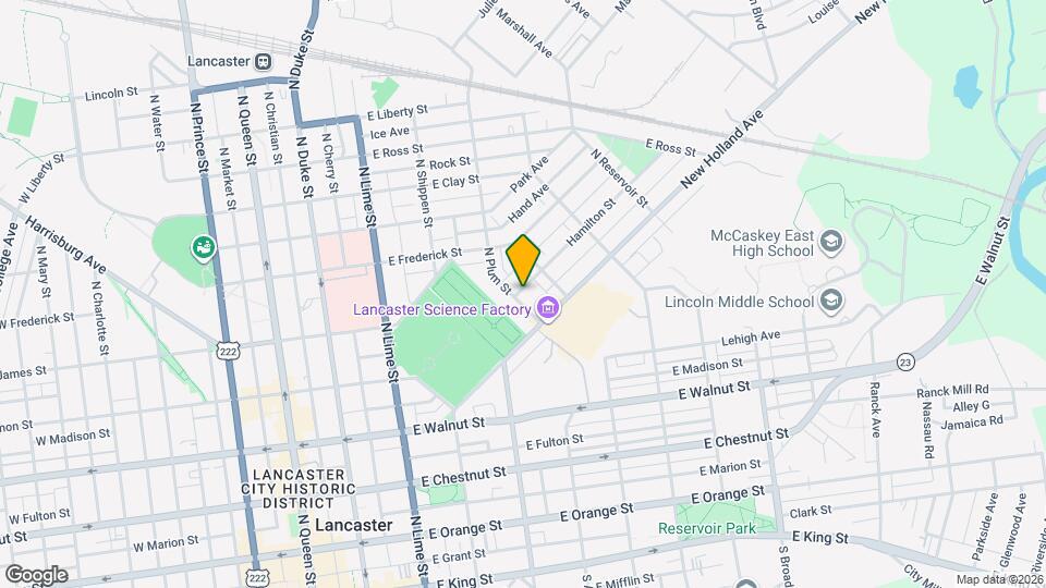 537 N Plum St Map and Location Details