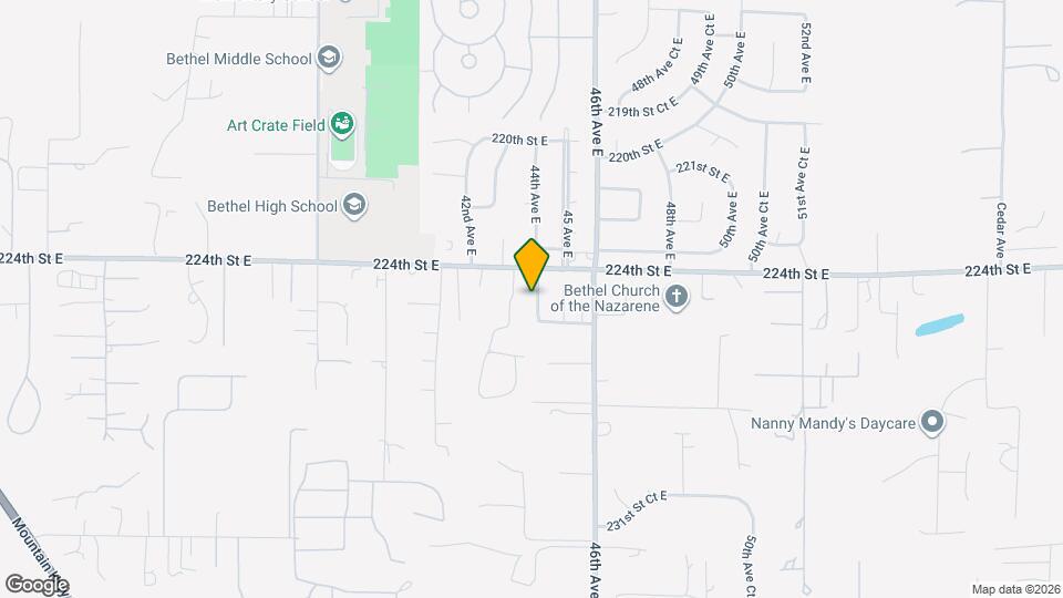 22420 44th Ave Ct E Mapa y Detalles de la Ubicación