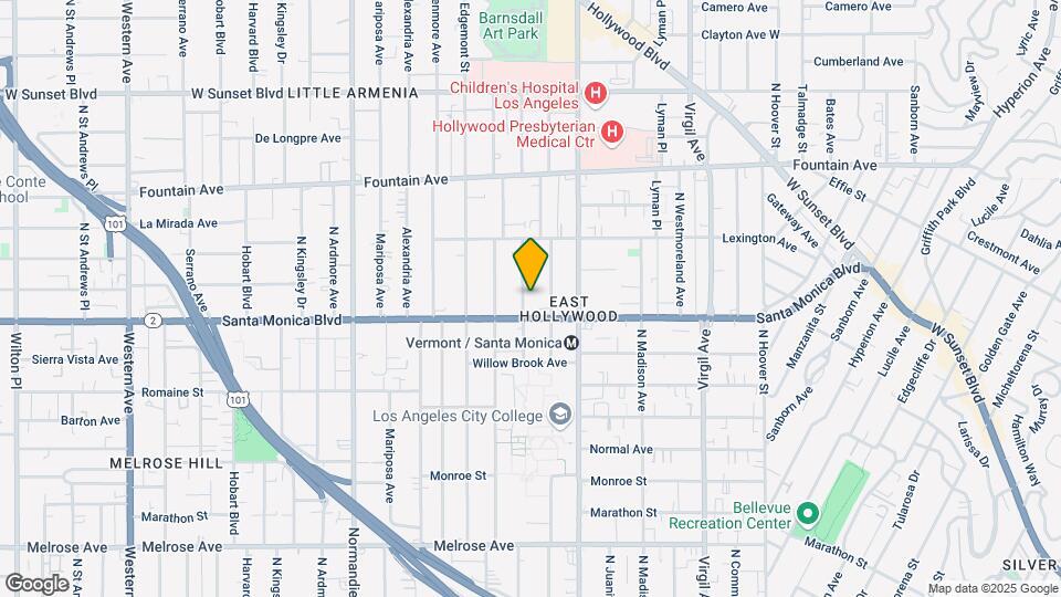 1118 N BERENDO ST Map and Location Details