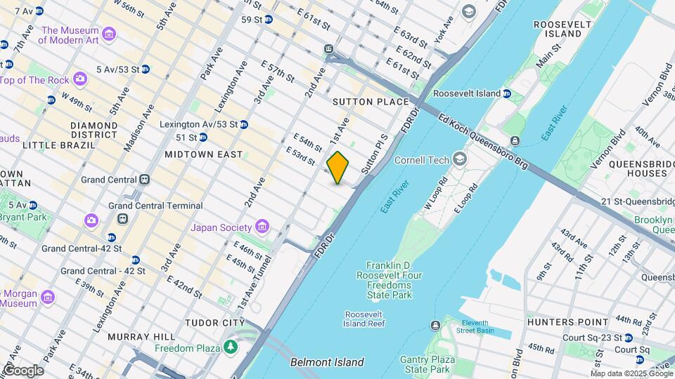 431 East 52nd Street Map and Location Details