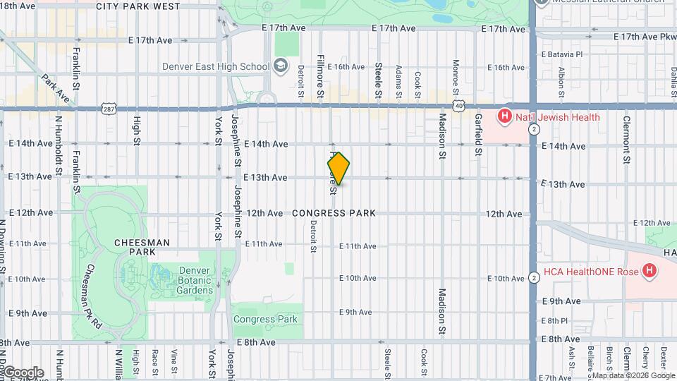 1252 Fillmore St Map and Location Details