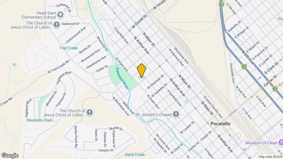 628 W Custer St Map and Location Details