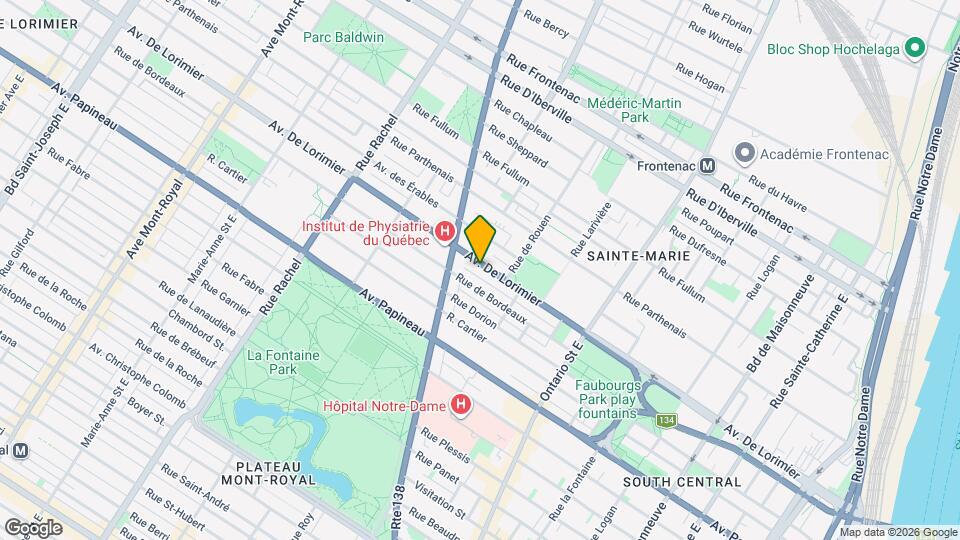 2326 De Lorimier Av Map and Location Details