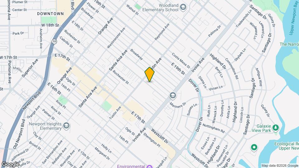 422 E 18th St Map and Location Details