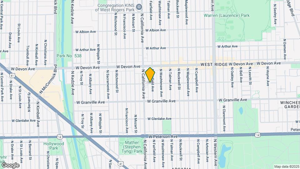 2737 W Rosemont Ave Map and Location Details