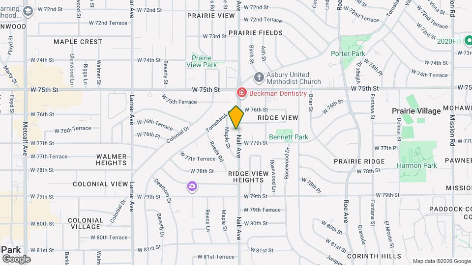 7624 Nall Ave Map and Location Details