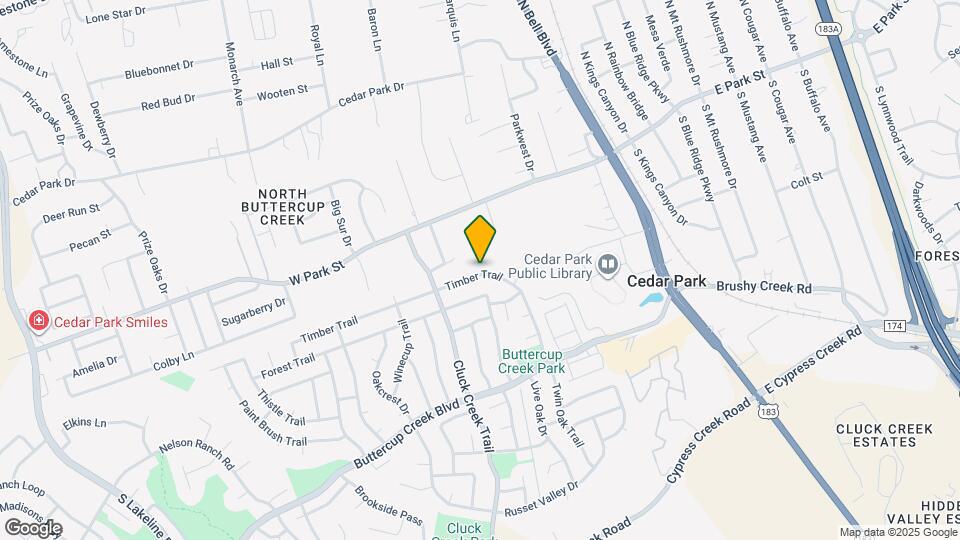 605 Timber Trail Map and Location Details