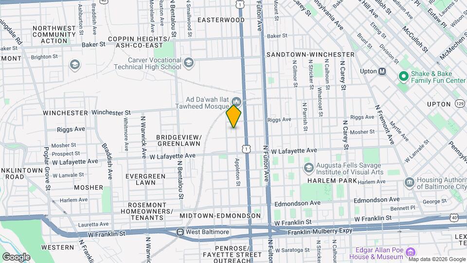 1004 Appleton St Map and Location Details
