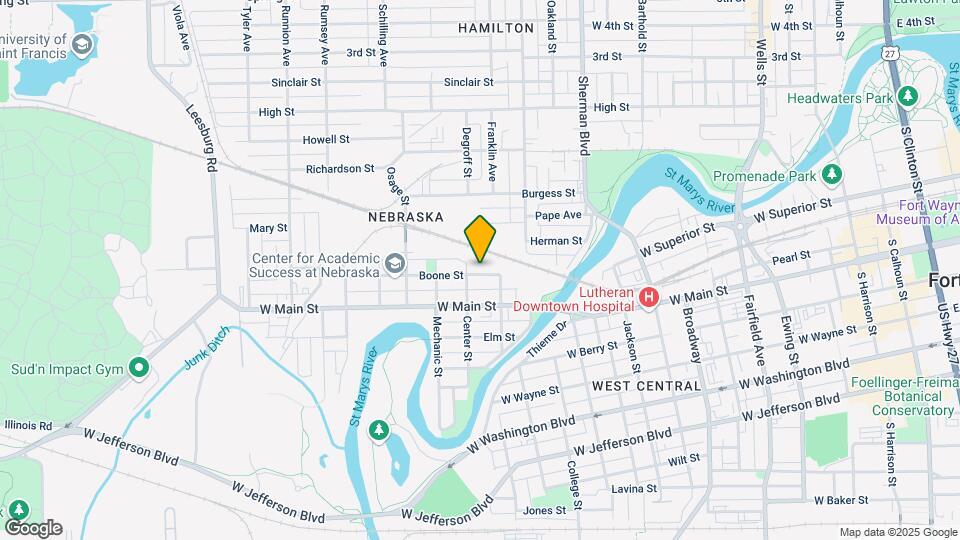 1226 Boone St Map and Location Details