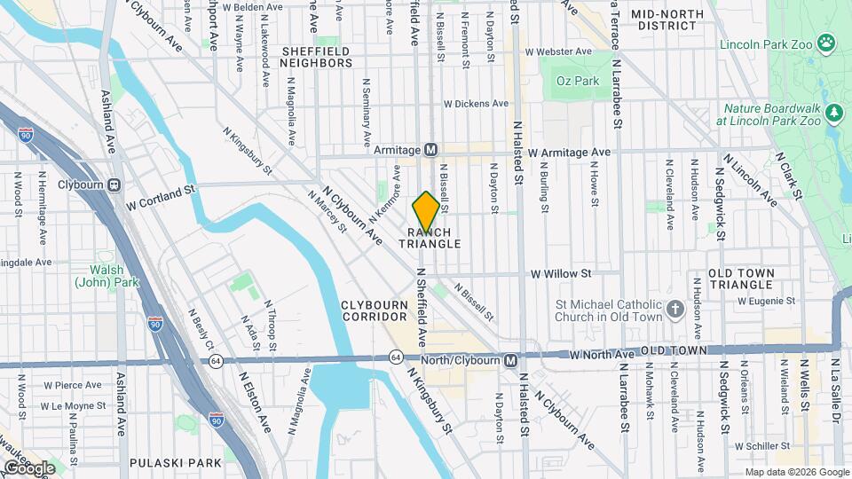1845 N Sheffield Ave, Unit 2 Mapa y Detalles de la Ubicación
