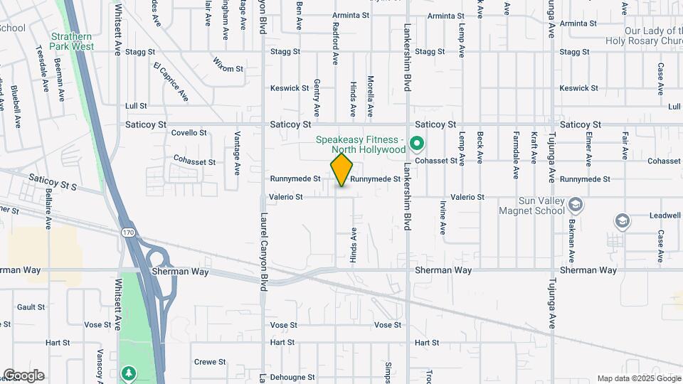 7406 Radford Ave, Unit Unit A Map and Location Details