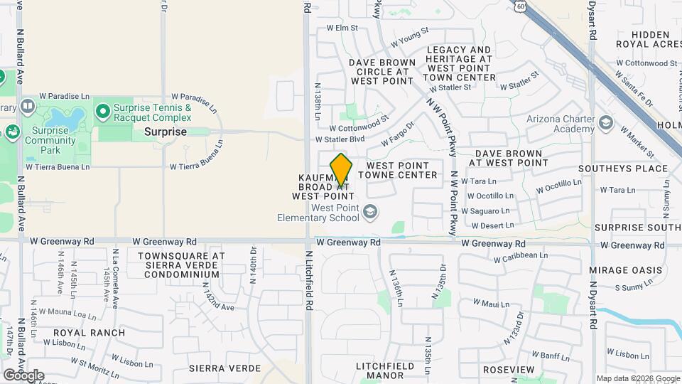 13812 W Ocotillo Ln Map and Location Details