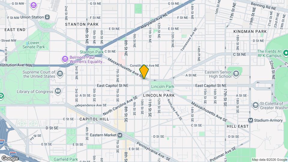 1005 Massachusetts Avenue Northeast, Unit Apt B Map and Location Details