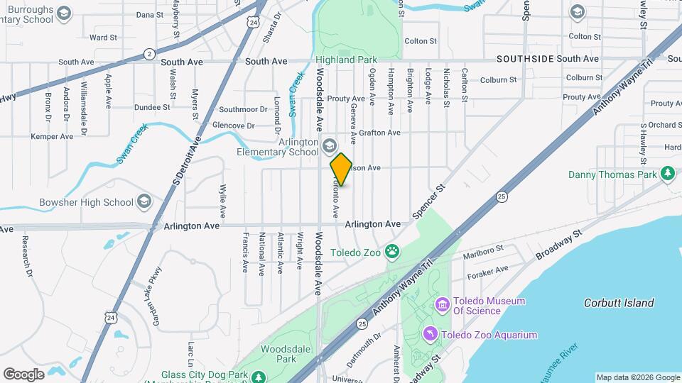 835 Toronto Ave Map and Location Details