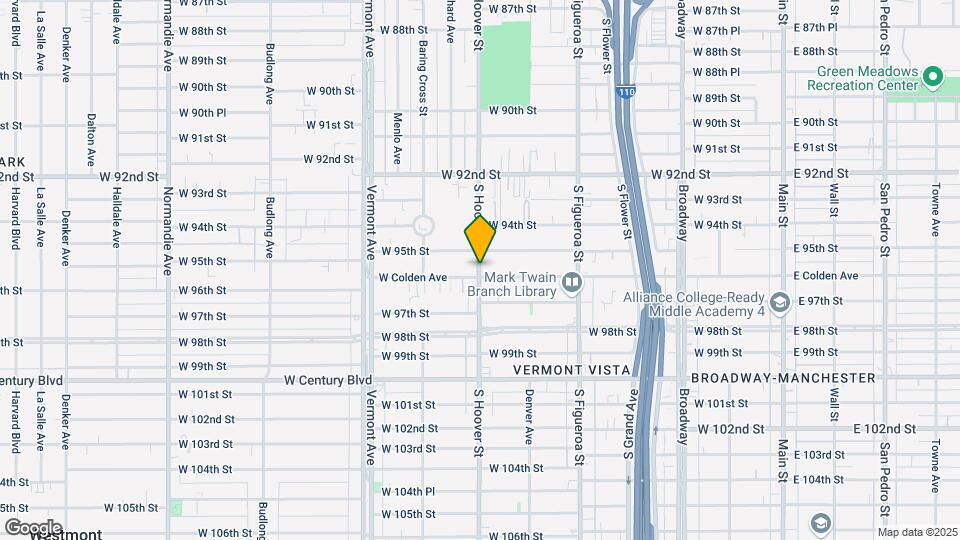 9530 S Hoover St Mapa y Detalles de la Ubicación