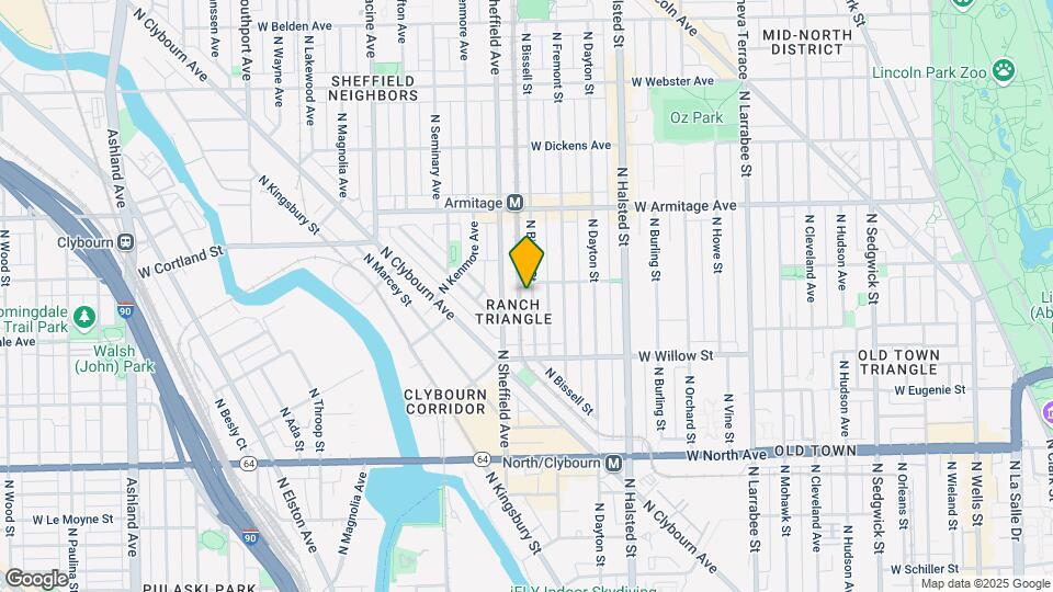 1864 N Bissell St Map and Location Details