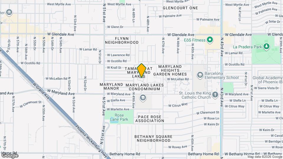 4816 W Sierra Vista Dr Mapa y Detalles de la Ubicación