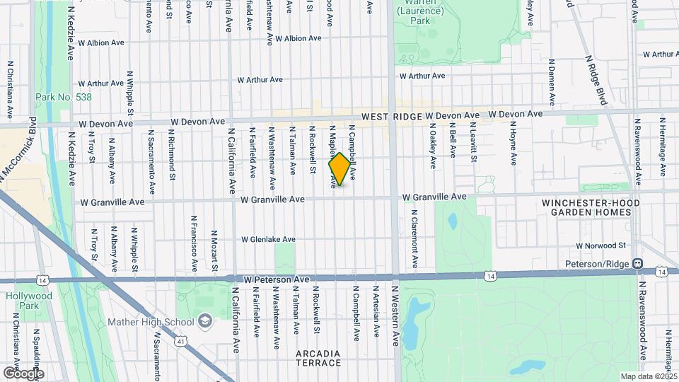 6209 N Maplewood Ave Map and Location Details