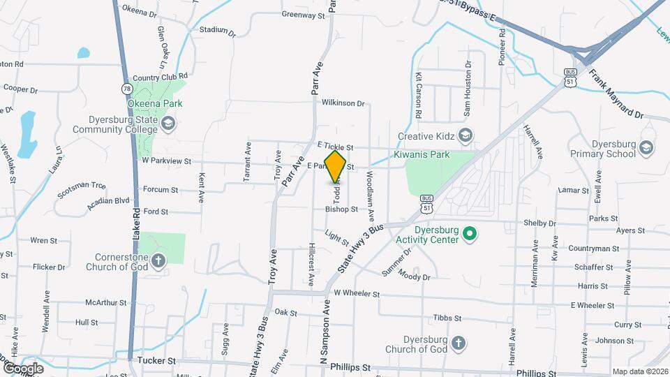 1401 Todd Ave Map and Location Details