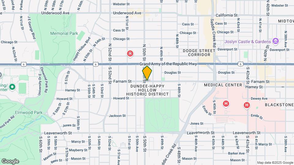 301 S 50th St Map and Location Details