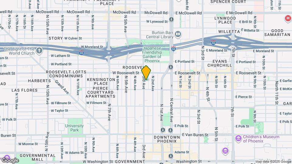821 N 3rd Ave Map and Location Details