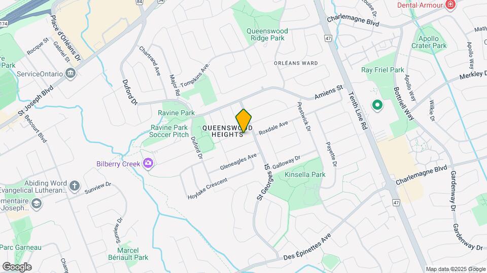 1513 Queenswood Crescent Map and Location Details