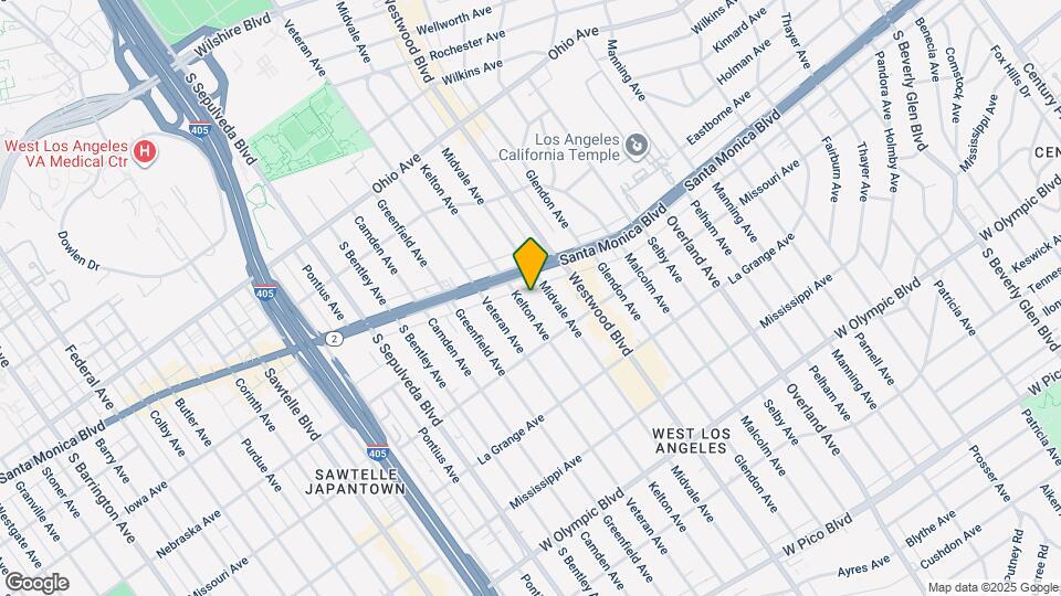 1830 Kelton Ave, Unit #5 Map and Location Details
