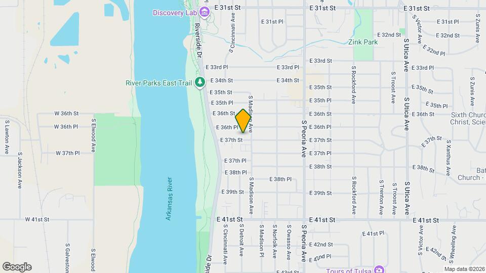 953 E 37th St Map and Location Details