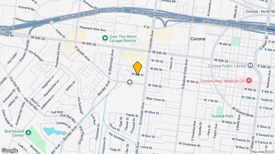 1130 W 9th St Map and Location Details
