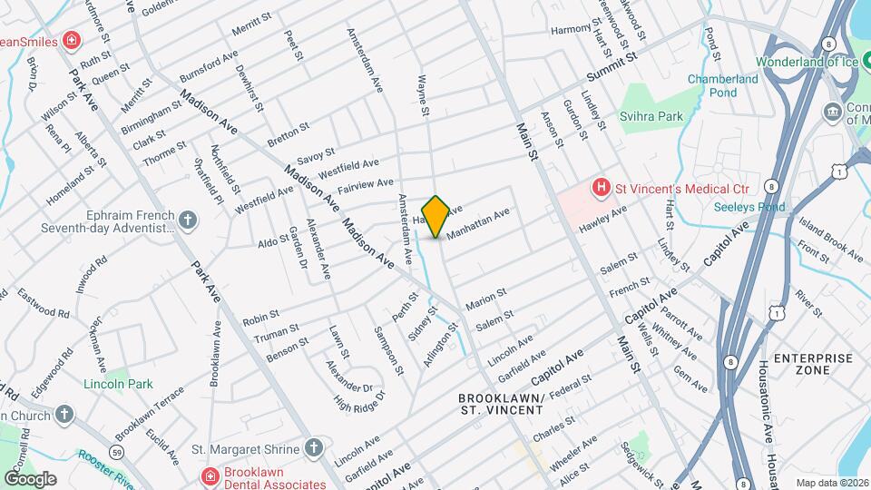 171 Wayne St, Unit Bridgeport 1 bedroom apartmentq Map and Location Details