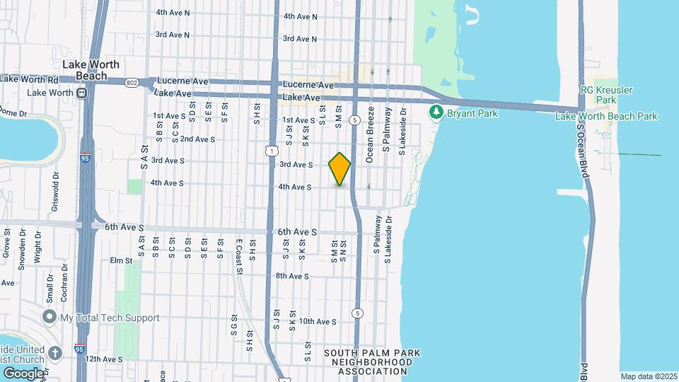 404 South M Street, Lake Worth Florida Map and Location Details