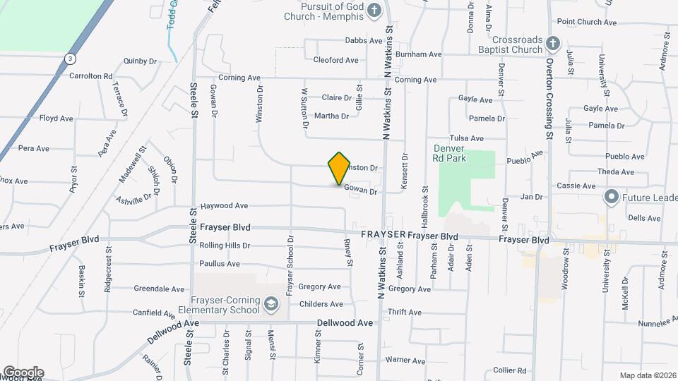 1733 Gowan Dr Map and Location Details