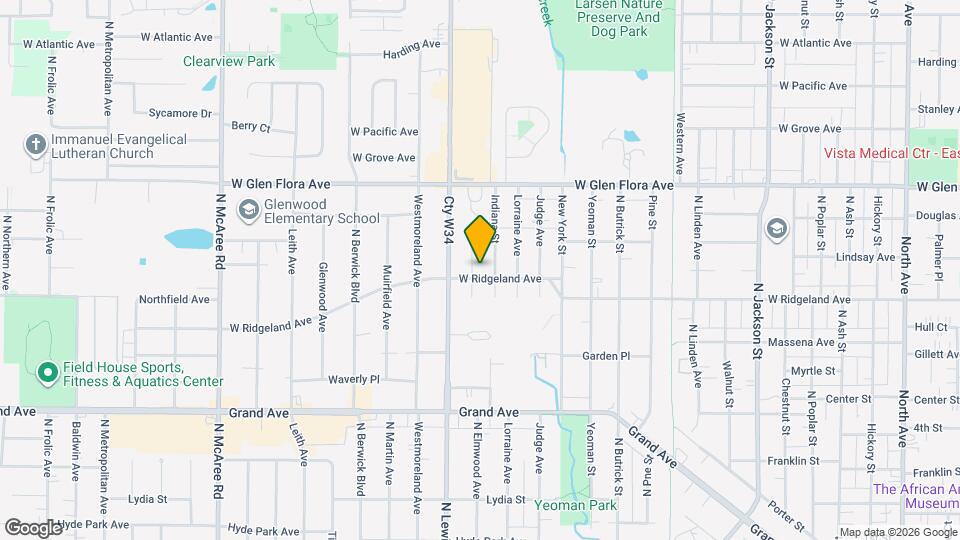 1808 W Ridgeland Ave Map and Location Details