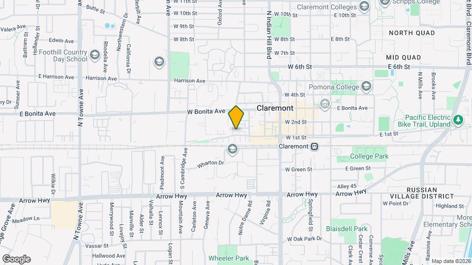 615 W 1st St Map and Location Details