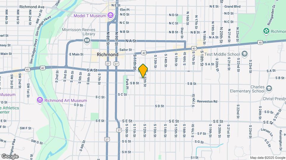 130 S 12th St, Unit Upper Map and Location Details