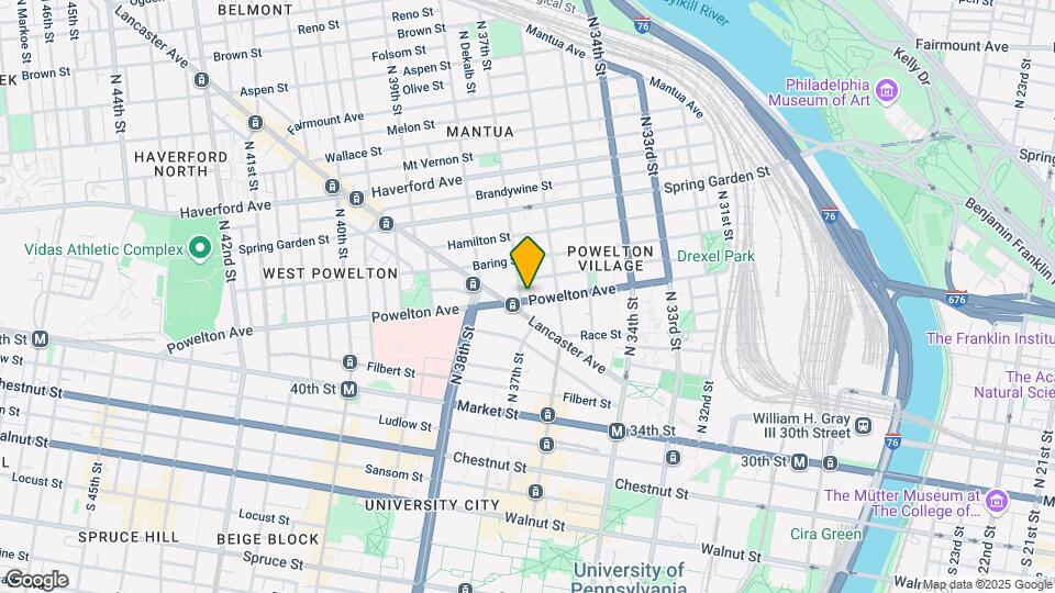 3627 Powelton Ave Mapa y Detalles de la Ubicación
