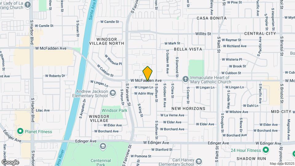 2530 Mcfadden Ave Map and Location Details
