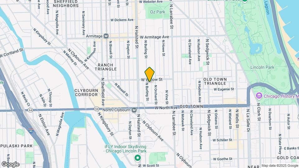 1721 N Burling St Map and Location Details
