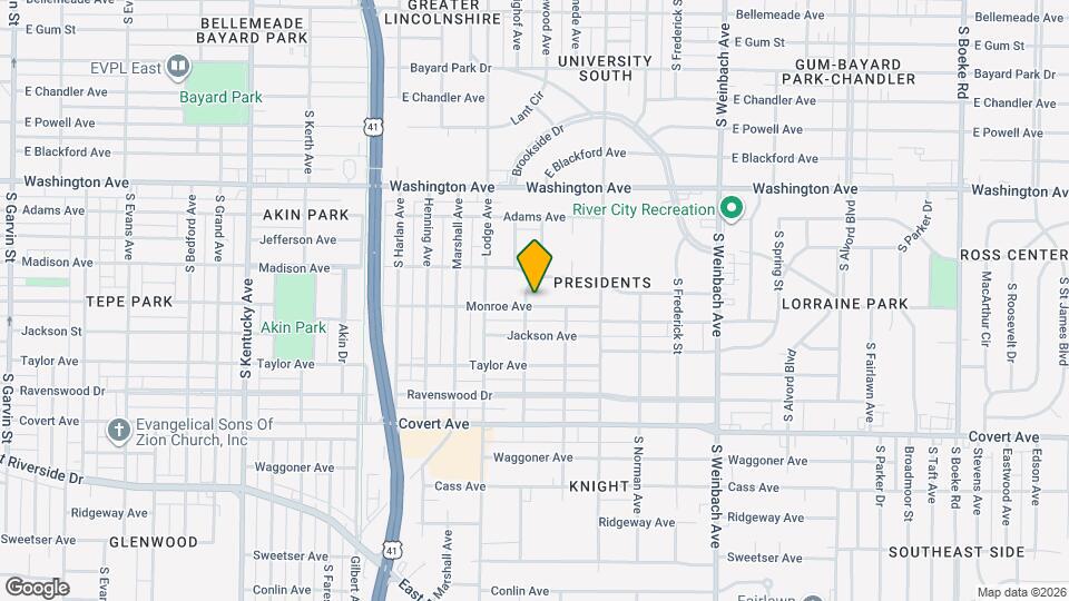 1504 Monroe Ave Map and Location Details