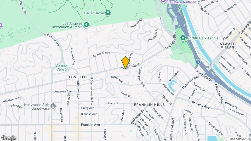 4010 Los Feliz Blvd Map and Location Details