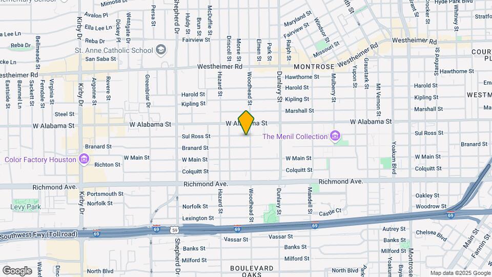 1805 Sul Ross St Map and Location Details