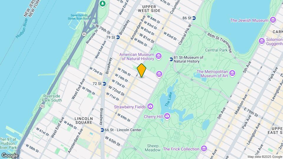 47 W 75th St Mapa y Detalles de la Ubicación
