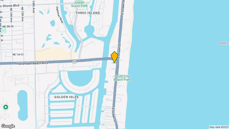 1825 S Ocean Dr, Unit OCEAN VIEW Mapa y Detalles de la Ubicación