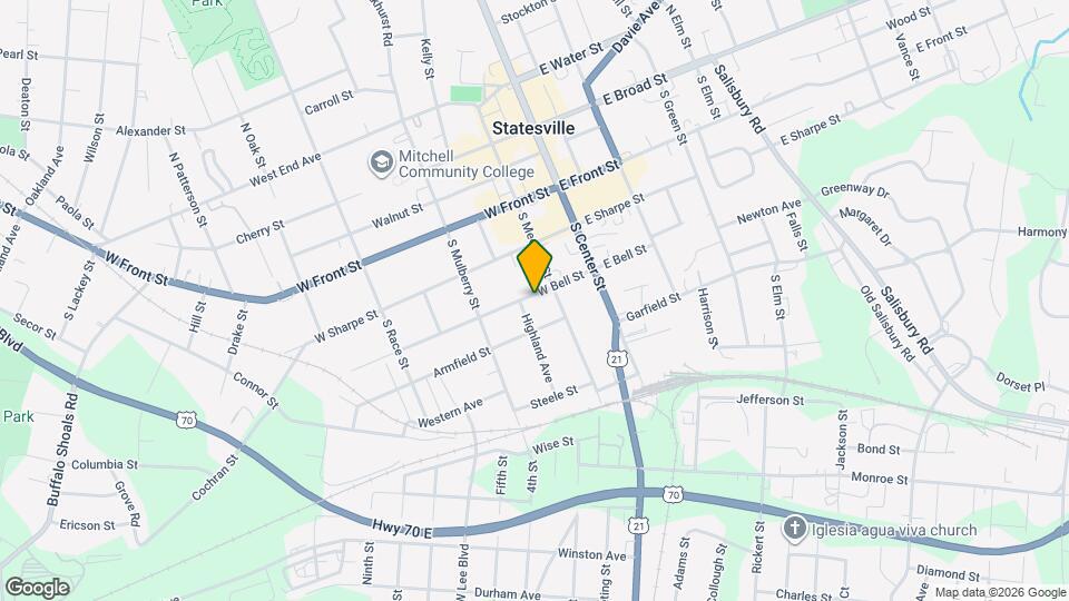 219 West Bell Street Map and Location Details